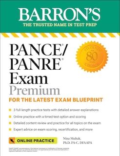 Couverture_PANCE/PANRE Exam Premium: 3 Practice Tests + Comprehensive Review + Online Practice