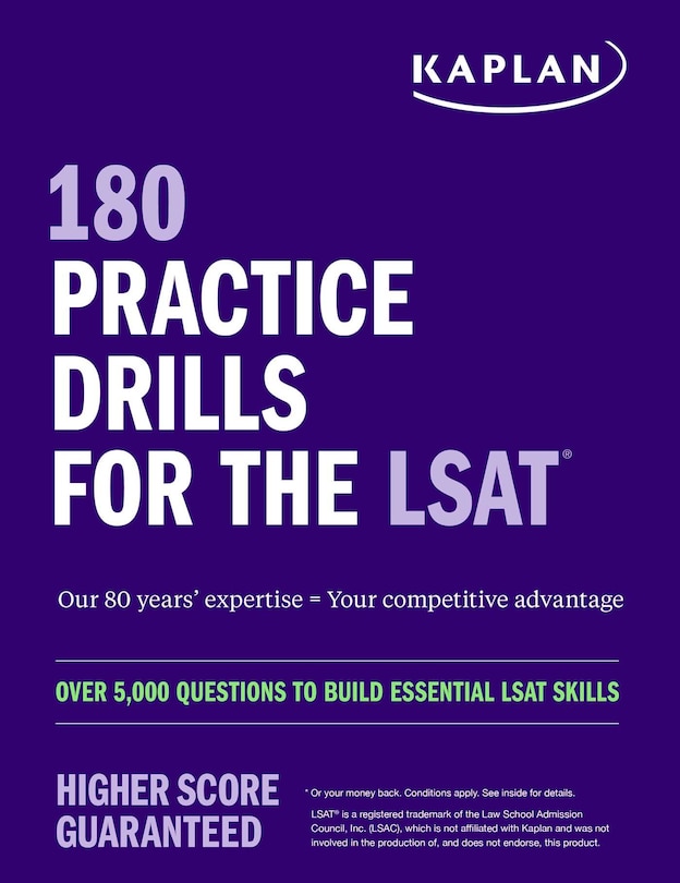 Couverture_180 Practice Drills for the LSAT: Over 5,000 questions to build essential LSAT skills