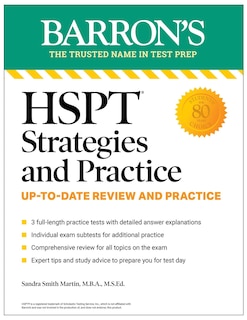 Front cover_HSPT Strategies and Practice, Second Edition: Prep Book with 3 Practice Tests + Comprehensive Review + Practice + Strategies