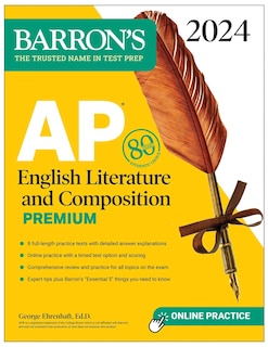 Couverture_AP English Literature and Composition Premium, 2024: 8 Practice Tests + Comprehensive Review + Online Practice