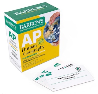 Front cover_AP Human Geography Flashcards, Fifth Edition: Up-to-Date Review + Sorting Ring for Custom Study
