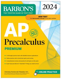Couverture_AP Precalculus Premium, 2024: 3 Practice Tests + Comprehensive Review + Online Practice