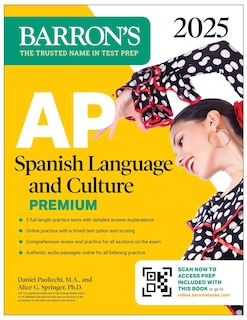 Couverture_AP Spanish Language and Culture Premium, 2025: Prep Book with 5 Practice Tests + Comprehensive Review + Online Practice