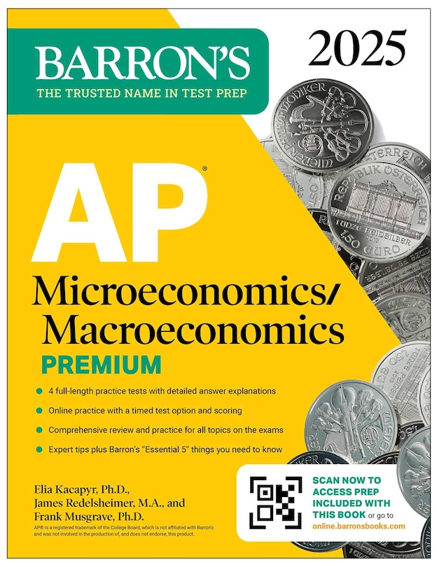 AP Microeconomics /Macroeconomics Premium 2025: 4 Practice Tests + Comprehensive Review + Online Practice