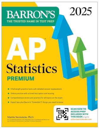 AP Statistics Premium, 2025: Prep Book with 9 Practice Tests + Comprehensive Review + Online Practice