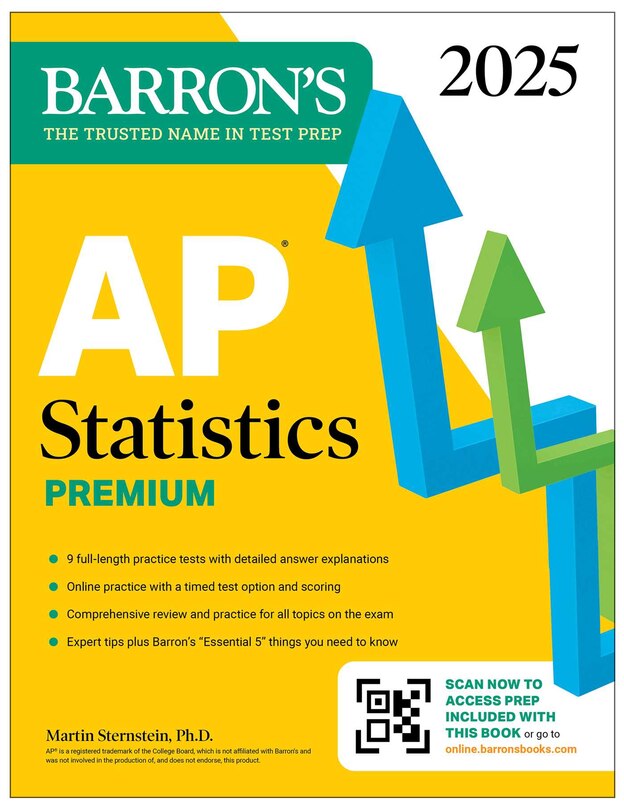 Couverture_AP Statistics Premium, 2025: Prep Book with 9 Practice Tests + Comprehensive Review + Online Practice