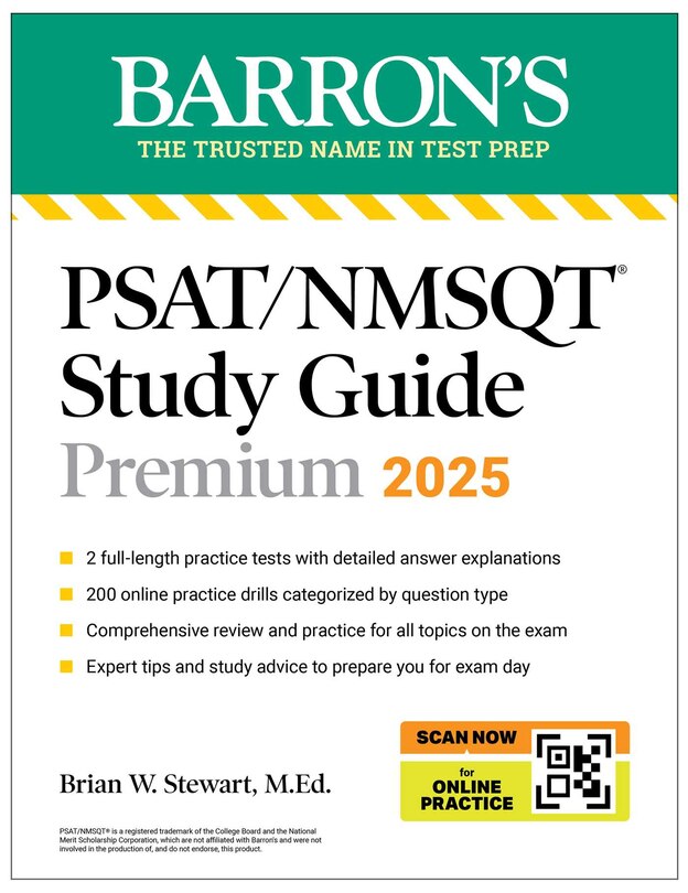 Couverture_PSAT/NMSQT Premium Study Guide: 2025: 2 Practice Tests + Comprehensive Review + 200 Online Drills