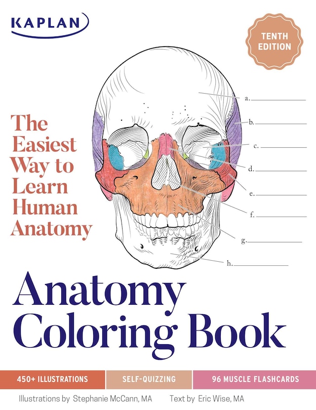 Front cover_Anatomy Coloring Book with 450+ Realistic Medical Illustrations with Quizzes for Each