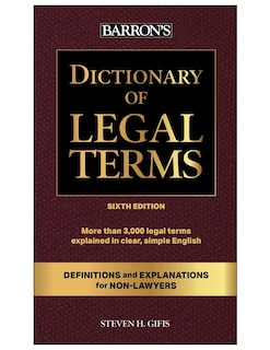 Front cover_Dictionary of Legal Terms: Definitions and Explanations for Non-Lawyers