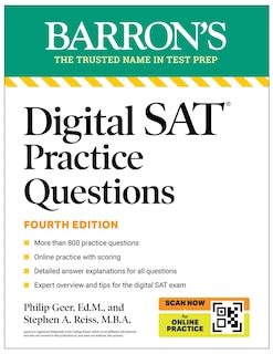 Couverture_Digital SAT Practice Questions, Fourth Edition: More than 800 Questions for Digital SAT Prep 2025 + Tips + Online Practice