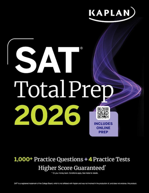Front cover_SAT Total Prep 2026: Includes 4 Full Length Practice Tests, 1,100+ Practice Questions + 1 Year Access to Online Quizzes and Video Lessons and Tutorials