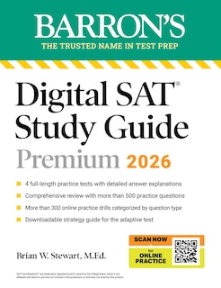 Front cover_Digital SAT Study Guide Premium, 2026: 3 Practice Tests + Comprehensive Review + Online Practice
