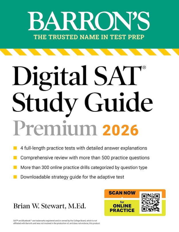 Front cover_Digital SAT Study Guide Premium, 2026: 3 Practice Tests + Comprehensive Review + Online Practice