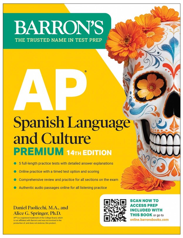 Couverture_AP Spanish Language and Culture Premium, Fourteenth Edition: Prep Book with 5 Practice Tests + Comprehensive Review + Online Practice (2026)