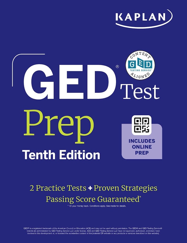 Couverture_GED Test Prep, Tenth Edition (2026): Includes a Diagnostic Pretest, 2 Full Length Practice Tests, 1000+ Practice Questions, and 40+ Online Videos