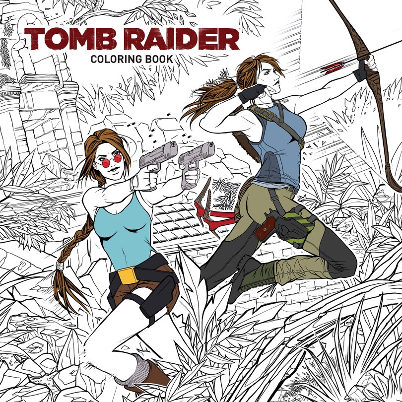 Front cover_Tomb Raider Adult Coloring Book