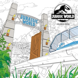 Front cover_Jurassic World Adult Coloring Book