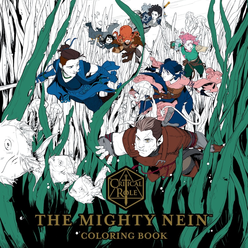 Front cover_Critical Role: The Mighty Nein Coloring Book