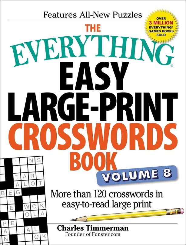 Front cover_The Everything Easy Large-Print Crosswords Book, Volume 8
