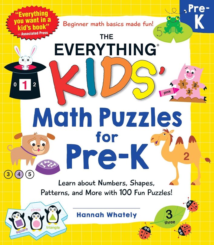 Front cover_The Everything Kids' Math Puzzles for Pre-K