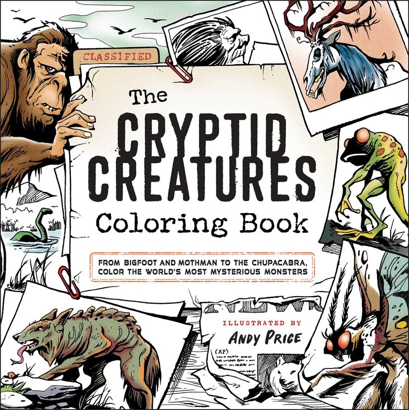 Front cover_The Cryptid Creatures Coloring Book