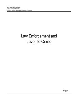Couverture_Law Enforcement and Juvenile Crime