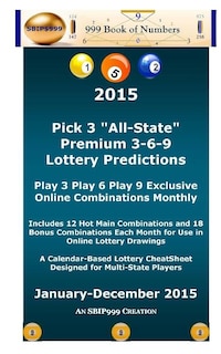 2015 Pick 3 All State Premium 3-6-9 Lottery Predictions: Play 3 Play 6 Play 9 Online Combinations Monthly