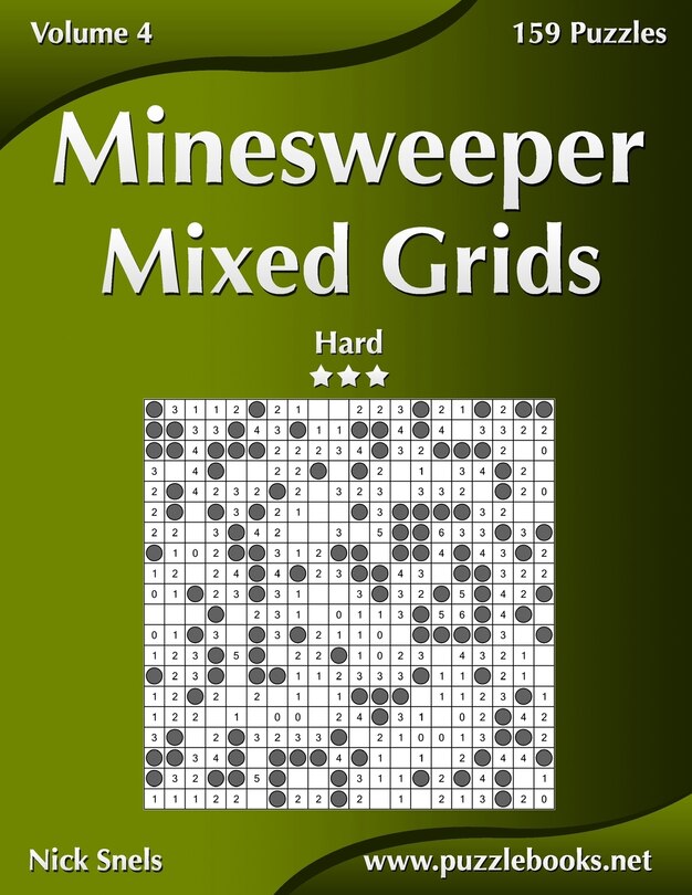 Front cover_Minesweeper Mixed Grids - Hard - Volume 4 - 159 Logic Puzzles
