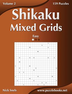 Front cover_Shikaku Mixed Grids - Easy - Volume 2 - 159 Logic Puzzles