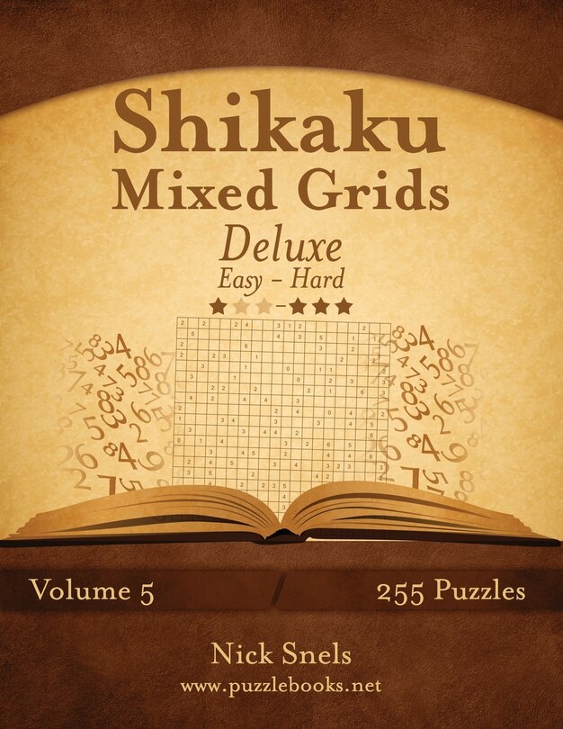 Couverture_Shikaku Mixed Grids Deluxe - Easy to Hard - Volume 5 - 255 Logic Puzzles