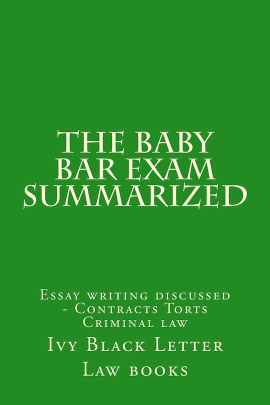 Front cover_The Baby Bar Exam Summarized