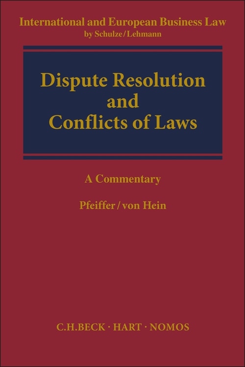 Front cover_Dispute Resolution and Conflict of Laws