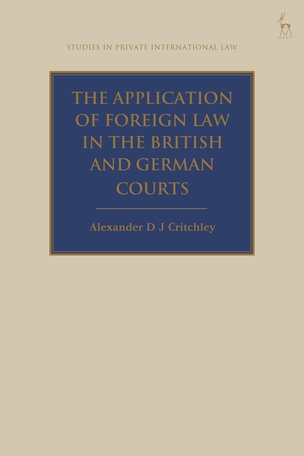 Front cover_The Application of Foreign Law in the British and German Courts