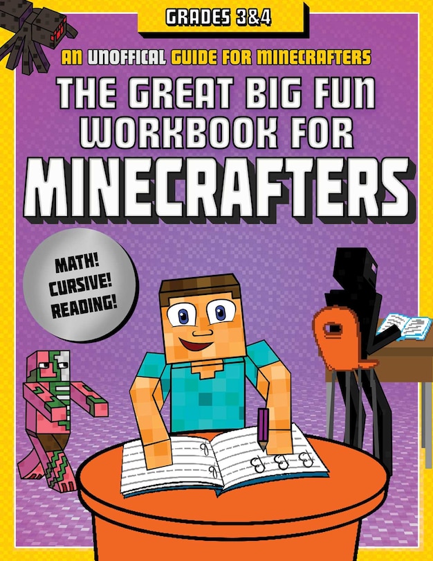 Couverture_The Great Big Fun Workbook for Minecrafters: Grades 3 & 4