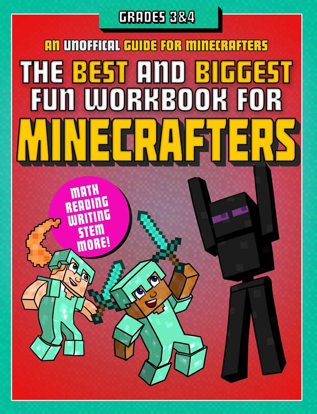 Couverture_The Best and Biggest Fun Workbook for Minecrafters Grades 3 & 4