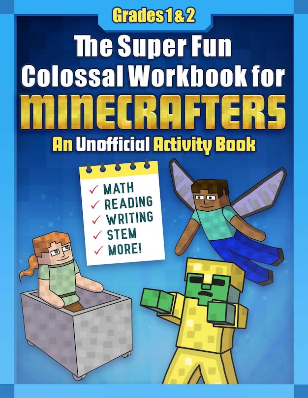 Couverture_The Super Fun Colossal Workbook for Minecrafters: Grades 1 & 2