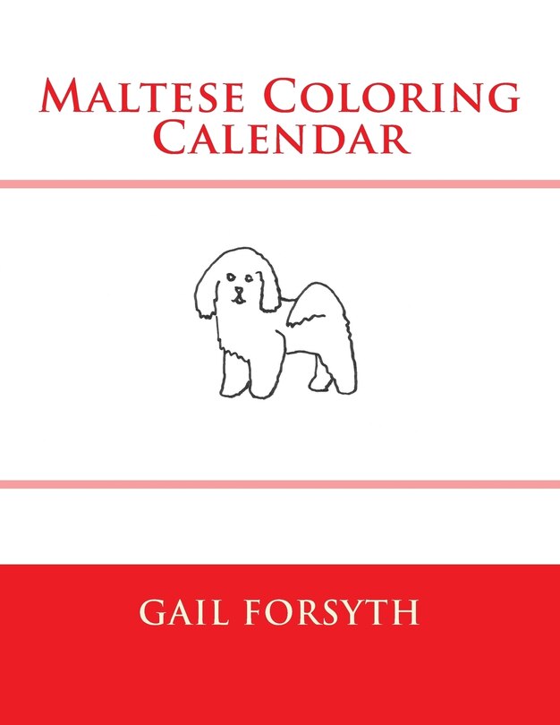 Front cover_Maltese Coloring Calendar