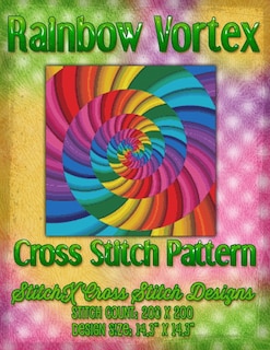 Couverture_Rainbow Vortex Cross Stitch Pattern