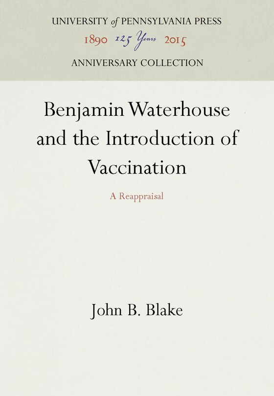 Front cover_Benjamin Waterhouse and the Introduction of Vaccination
