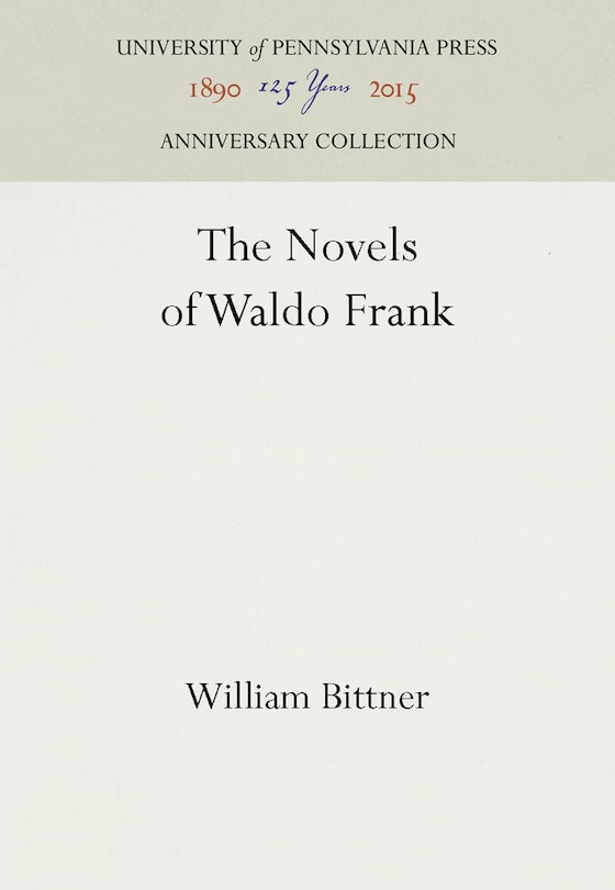 Couverture_The Novels of Waldo Frank