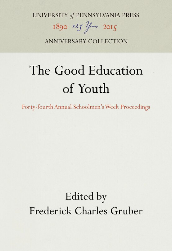 Front cover_The Good Education of Youth