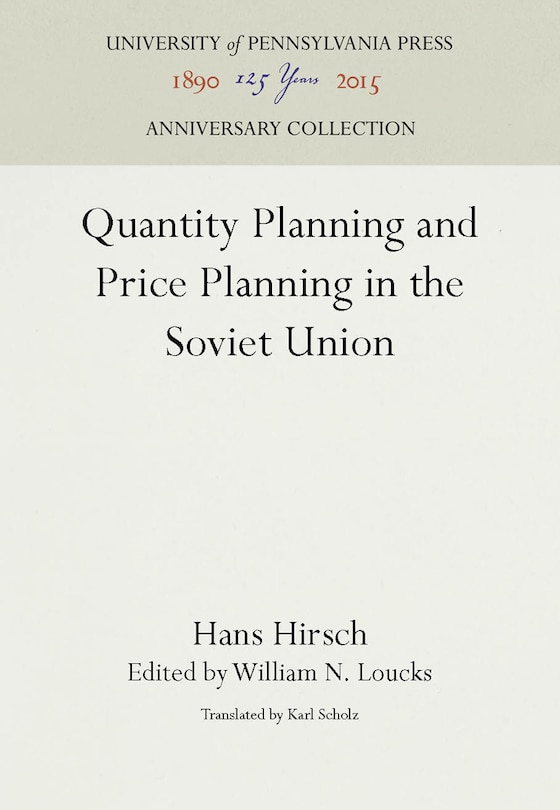 Couverture_Quantity Planning and Price Planning in the Soviet Union