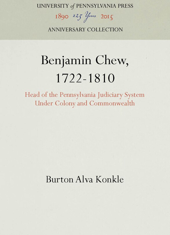 Couverture_Benjamin Chew, 1722-1810