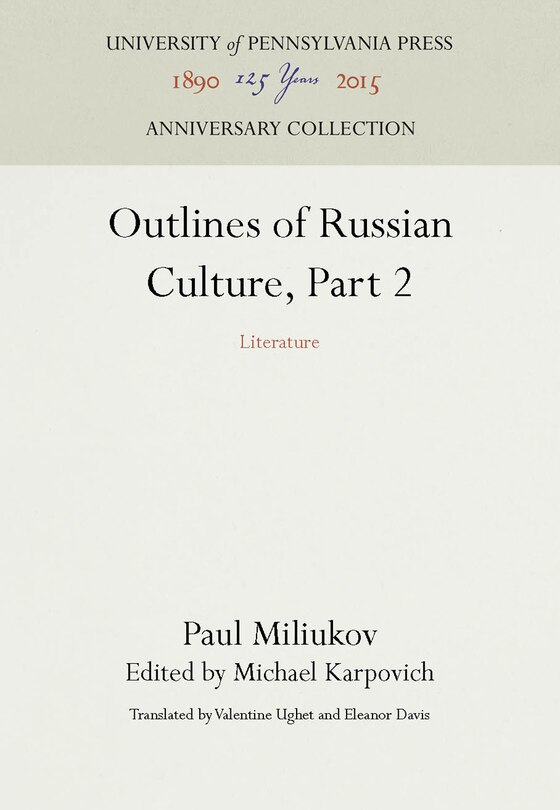 Front cover_Outlines of Russian Culture, Part 2