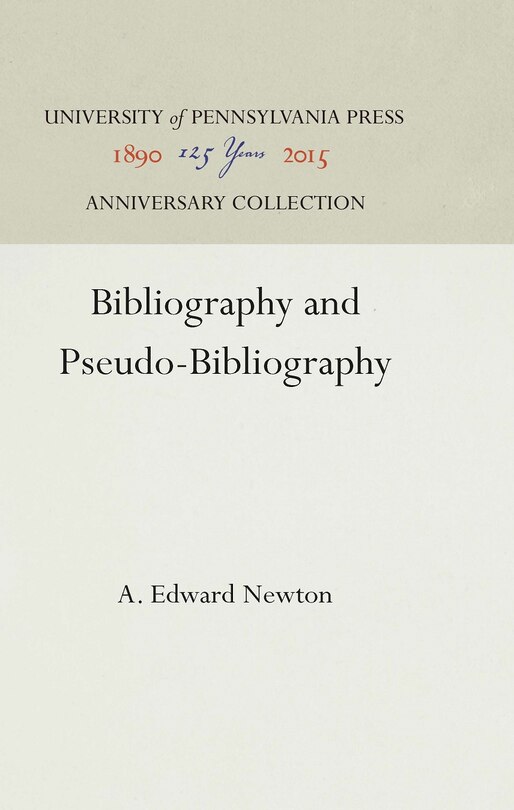 Front cover_Bibliography and Pseudo-Bibliography
