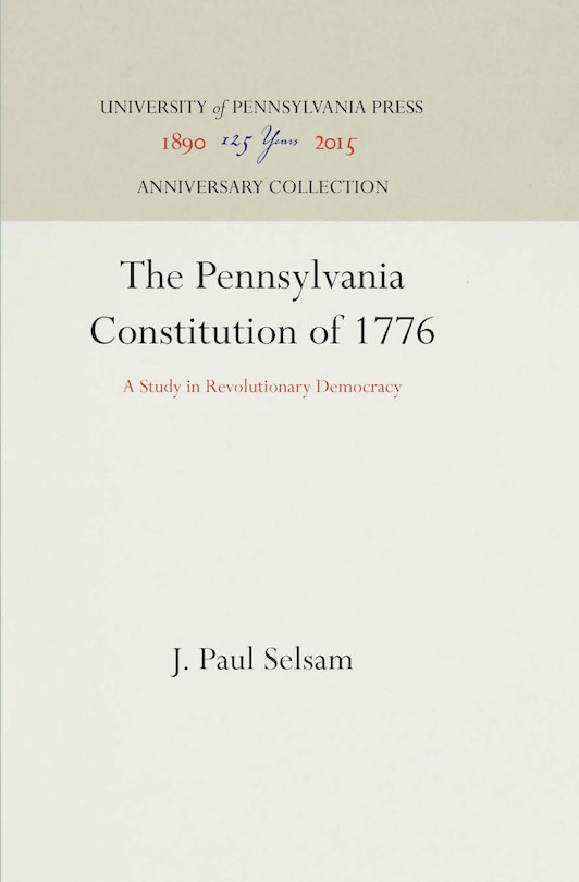 Front cover_The Pennsylvania Constitution of 1776