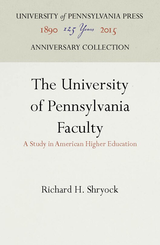 Couverture_The University of Pennsylvania Faculty