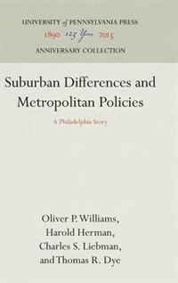 Front cover_Suburban Differences and Metropolitan Policies