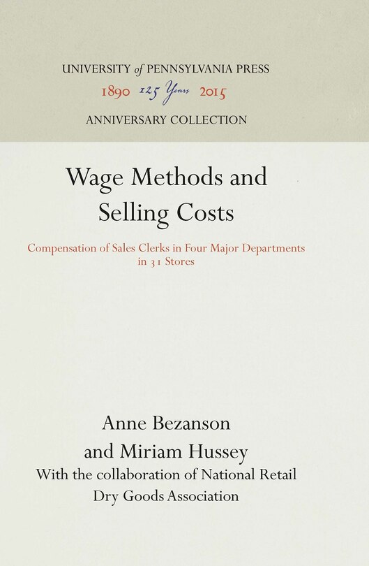 Couverture_Wage Methods and Selling Costs