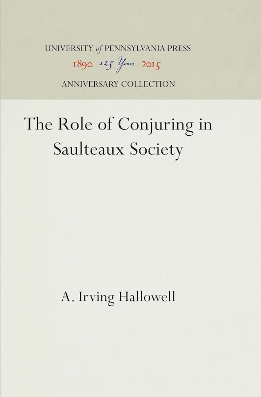 Couverture_The Role of Conjuring in Saulteaux Society
